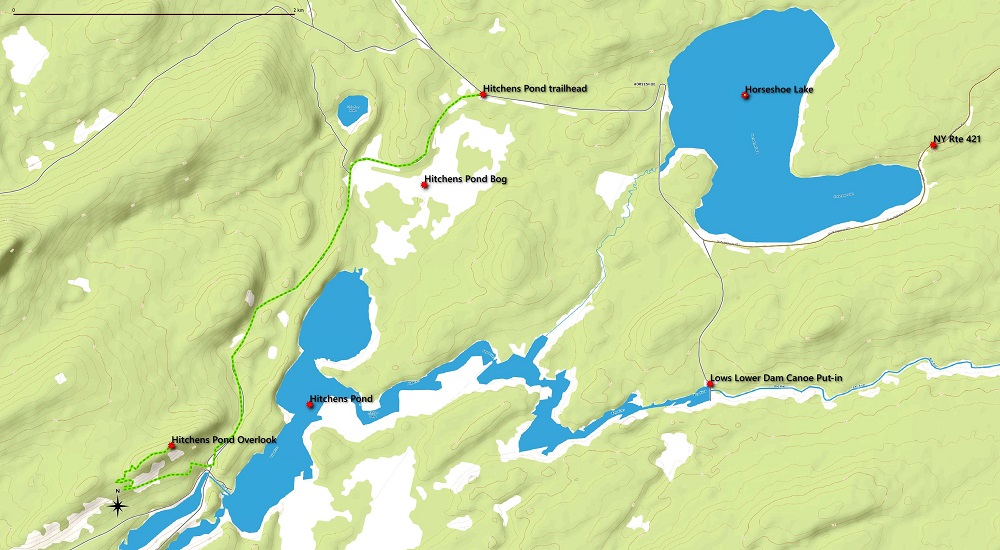 Hitchens Pond Overlook Map